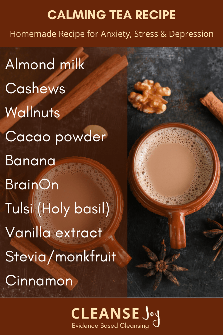 Calming Tea Homemade Recipe for Anxiety, Stress & Depression
